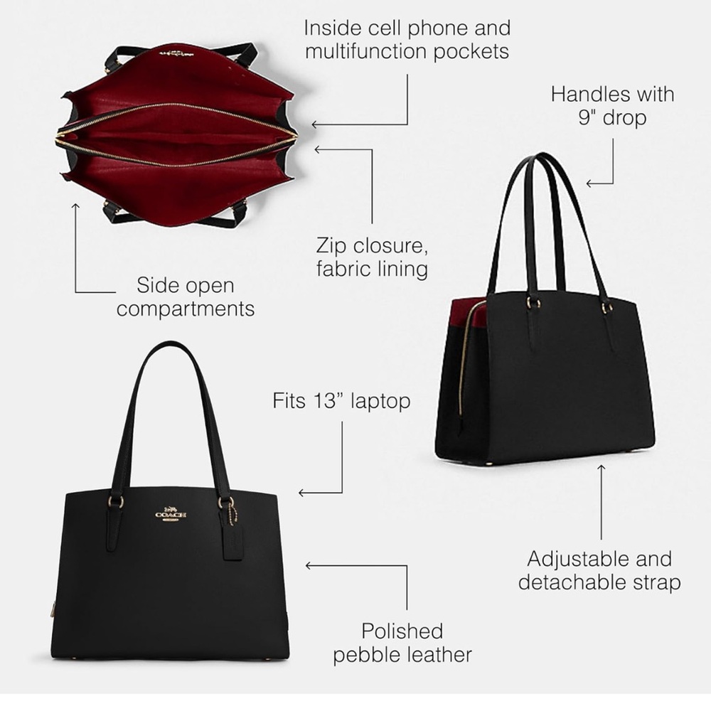 Coach Tatum carryall tore - Picture 3 of 12